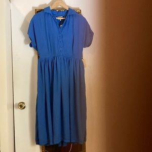 Blue shirt dress by Lindy Bop